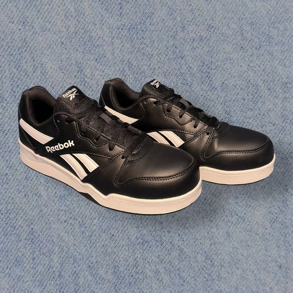 Reebok Steel Toe Black Men’s Leather Slip-Resistant Work Shoes - Size 8.5